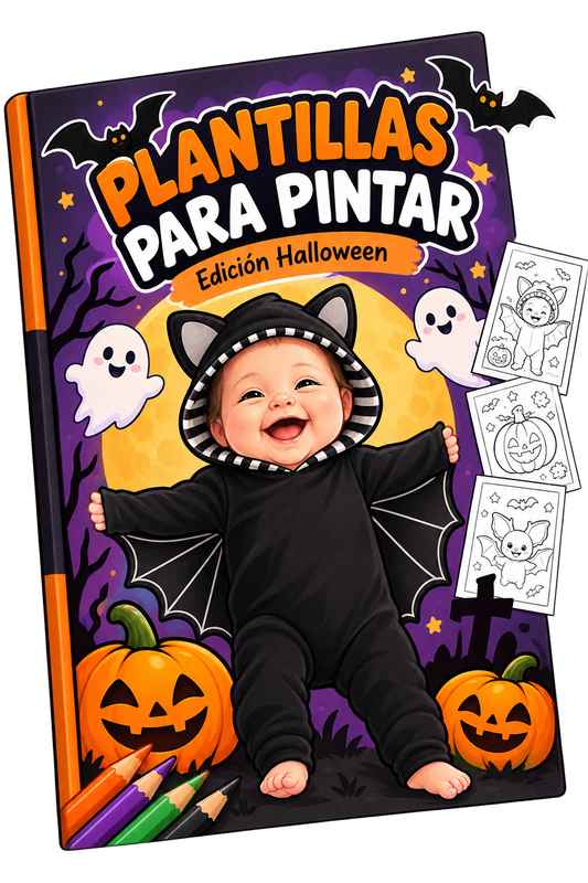 🦇 Ebook Imprimible: Colorea tu Murciélago Bebé – Halloween 🎃