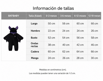 🦇 BatBaby™ │ Disfraz de murciélago bebé 👶🏻